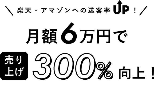 月額6万円で売り上げ300%向上！